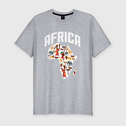 Футболка slim-fit African mood, цвет: меланж
