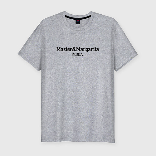Мужская slim-футболка Master and margarita - мастер и маргарита / Меланж – фото 1