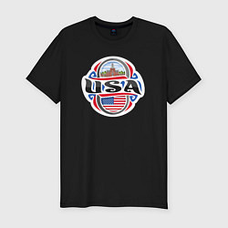Футболка slim-fit Style USA, цвет: черный