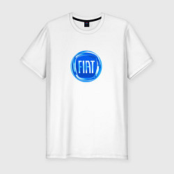 Мужская slim-футболка FIAT logo blue