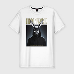 Мужская slim-футболка Инсайдер в маске кролика