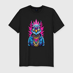 Футболка slim-fit Крутая модная сова, цвет: черный
