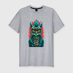 Мужская slim-футболка Ультрамодная сова