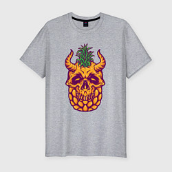 Мужская slim-футболка Ананасовый черепок