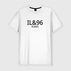 Футболка slim-fit Ил-96 - самолёт, цвет: белый
