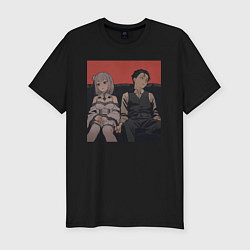 Футболка slim-fit Re:Zero Жизнь с нуля в альтернативном мире Эмилия, цвет: черный