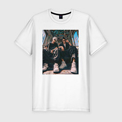 Мужская slim-футболка Магическая битва Сатору Годзё Маг особого ранга