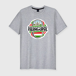 Футболка slim-fit Венгрия, цвет: меланж