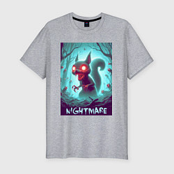 Мужская slim-футболка Terrible squirrel - nightmare