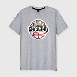 Футболка slim-fit England counry, цвет: меланж