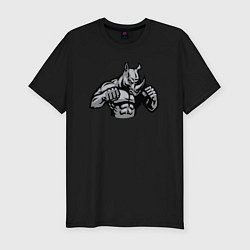 Футболка slim-fit Носорог боец, цвет: черный