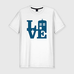 Футболка slim-fit Love doctor who, цвет: белый