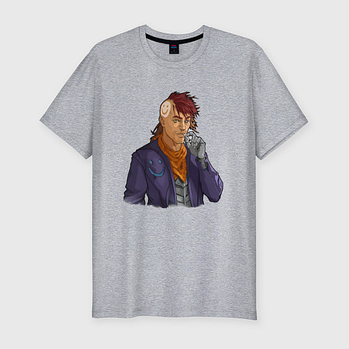 Мужская slim-футболка Randy Random - RimWorld / Меланж – фото 1