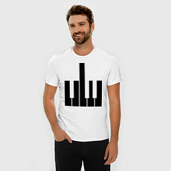Футболка slim-fit Fuck your music!, цвет: белый — фото 2