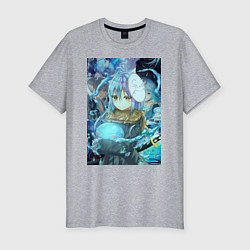 Мужская slim-футболка О моём перерождении в слизь Римуру Темпест коллаж