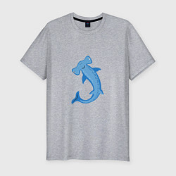 Мужская slim-футболка Рыба-молот