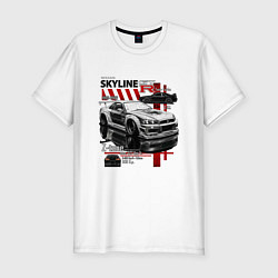 Футболка slim-fit Skyline gtr34, цвет: белый
