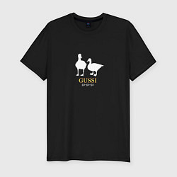 Футболка slim-fit Gussi - ga ga ga, цвет: черный