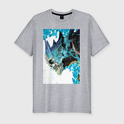 Мужская slim-футболка Кайдзю номер восемь Кафка Хибино гуманоид