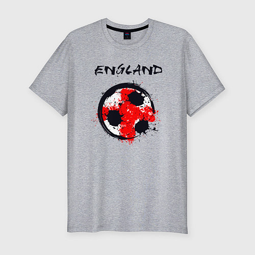 Мужская slim-футболка Football England / Меланж – фото 1