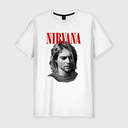 Мужская slim-футболка Nirvana kurt donald cobain