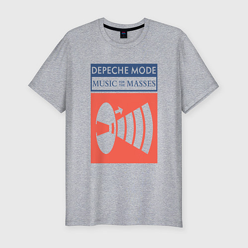 Мужская slim-футболка Depeche Mode - Music for the masses merch / Меланж – фото 1