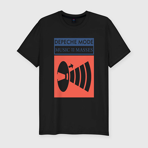 Мужская slim-футболка Depeche Mode - Music for the masses merch / Черный – фото 1