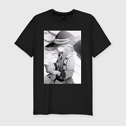 Футболка slim-fit Реинкарнация безработного Рокси Мигурдия учитель м, цвет: черный