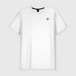 Футболка slim-fit Крест Царя Константина черный, цвет: белый