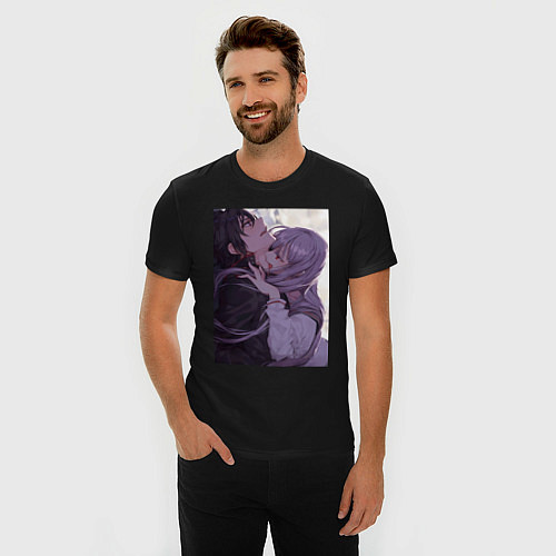 Мужская slim-футболка Последний Серафим Шиноа Хираги вампир / Черный – фото 3