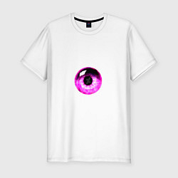 Мужская slim-футболка Фиолетовый глаз