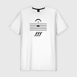 Мужская slim-футболка Ffff тишина чёрный