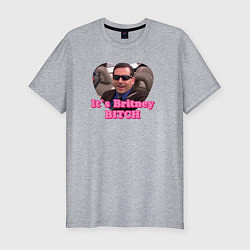 Мужская slim-футболка Michael Scott its Breatney B*tch - the office