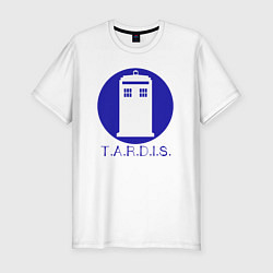 Футболка slim-fit Blue tardis, цвет: белый