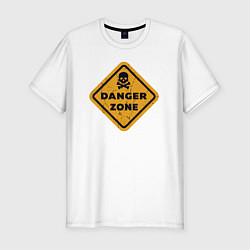 Мужская slim-футболка Опасная зона