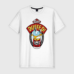 Мужская slim-футболка Duff beer with Homer