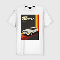 Футболка slim-fit Audi Quattro автомобиль, цвет: белый