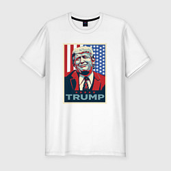 Футболка slim-fit Трамп Дональд, цвет: белый