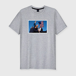 Мужская slim-футболка Дональд Трамп