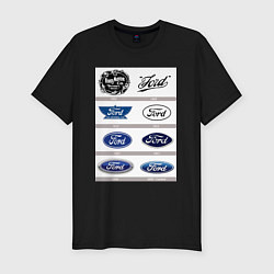 Футболка slim-fit Ford логотип, цвет: черный