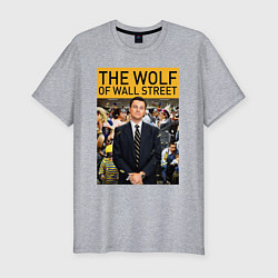 Мужская slim-футболка The wolf of wall street - Leo