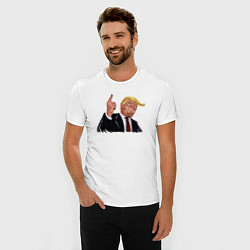 Футболка slim-fit Речь Трампа, цвет: белый — фото 2