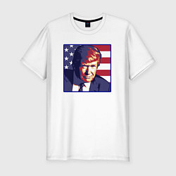 Футболка slim-fit Президент Дональд Трамп, цвет: белый