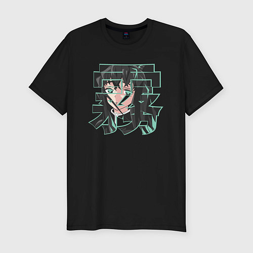 Мужская slim-футболка Клинок рассекающий демонов Токито / Черный – фото 1