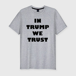 Футболка slim-fit In Trump we trust - slogan, цвет: меланж