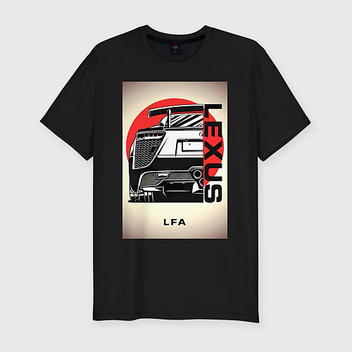 Мужская slim-футболка Lexus автомобиль jdm / Черный – фото 1