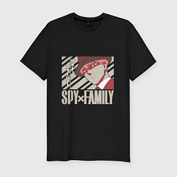 Футболка slim-fit Семья шпиона Spy X Family Loid Forger, цвет: черный