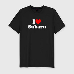 Футболка slim-fit I love Subaru sport, цвет: черный