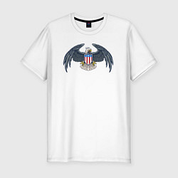 Футболка slim-fit Eagle USA, цвет: белый