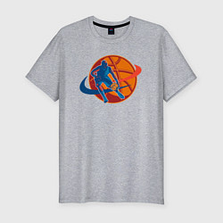 Мужская slim-футболка Basket mood